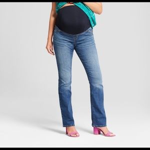 Maternity Crossover Panel bootcut jeans